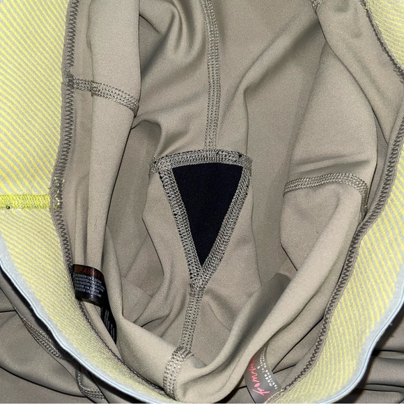 Free People Movement Taupe & Lime Green Endurance Tight size Small - Picture 7 of 10